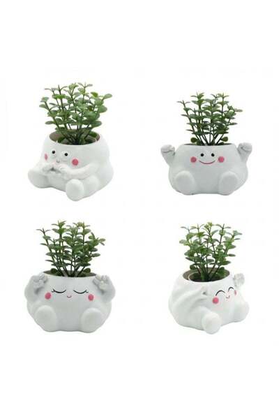 Generic Clouds 4Pcs Set O Heart Sooper Victory Polyresin Cute Smiling Cloud S...
