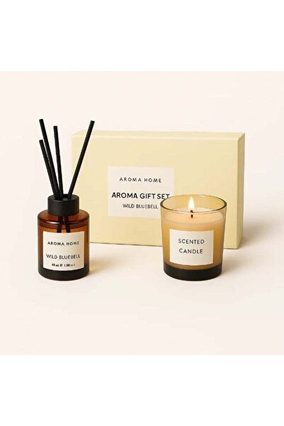 Generic Aroma Home Scented Candle with 50 ML Diffuser Oil and 5 Reed Sticks G...