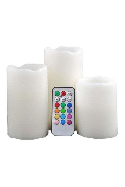 Generic 3-Piece Wireless LED Flameless Candle Set White