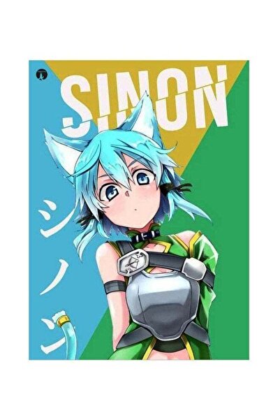 Generic Anime Themed Metallic Plate Blue/Green/Grey 20x15cm