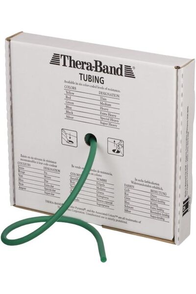 THERABAND TheraBnad Professional Latex Resistance Tubes, 25 Foot Box of Tubin...
