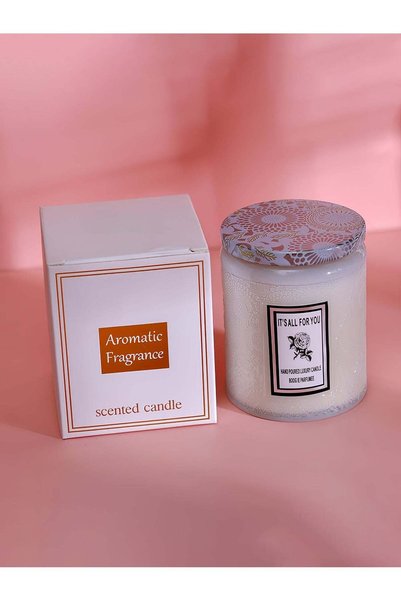 Generic Premium Litchi White Tea Scented Soy Wax Candle - Large Embossed Glas...