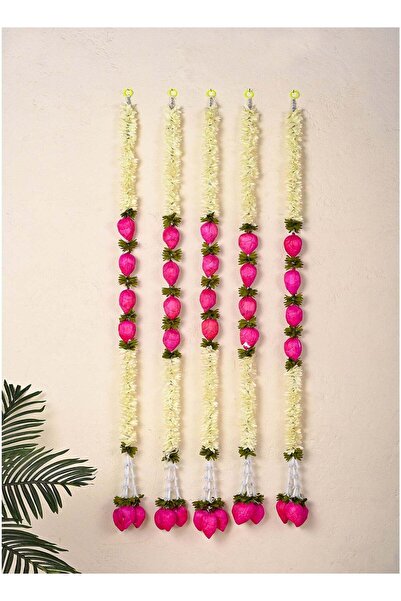 Generic Madhoor Rosebud Decorative Latkan Door Hanging Cream Pink for Diwali,...