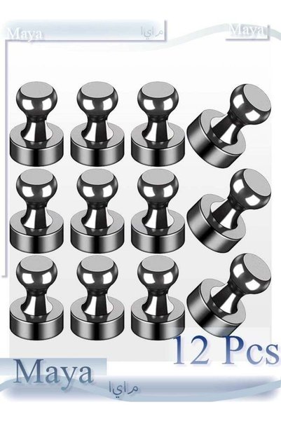 Generic 12 pcs Fridge Magnets Push Pins Mini Magnets Small Powerful Magnets R...