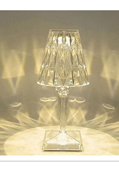 Generic Warm White Crystal Acrylic LED Color Changing Table Lamp Nightstand D...