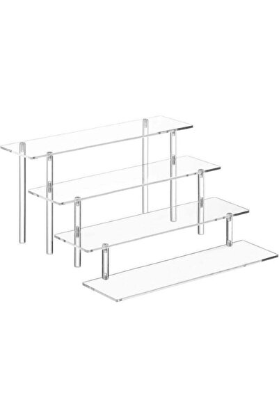Generic 4 Tier Acrylic Display Risers Clear Perfume Organizer Stand Large Cup...