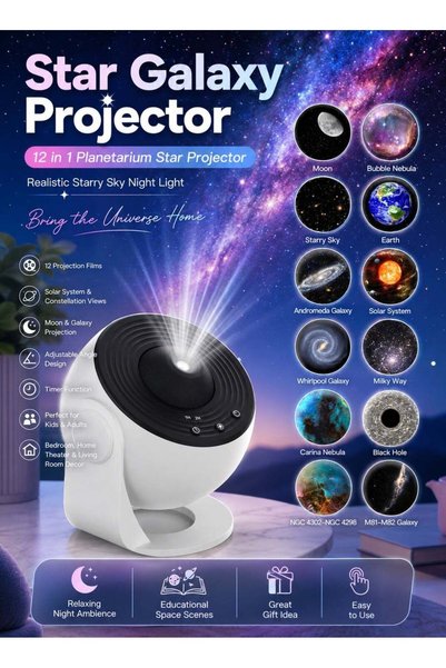 Generic Star Galaxy Projector, 12 in 1 Planetarium Star Projector Realistic S...