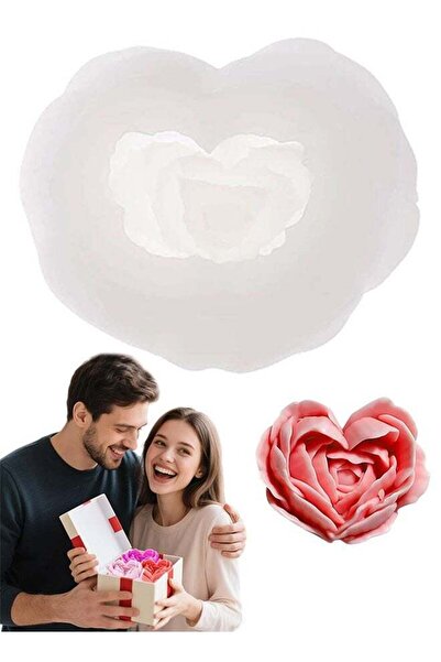 Generic 3D Rose Heart Silicone Candle Mold, 2 x 2.6 Inch Non-Stick Molds for ...
