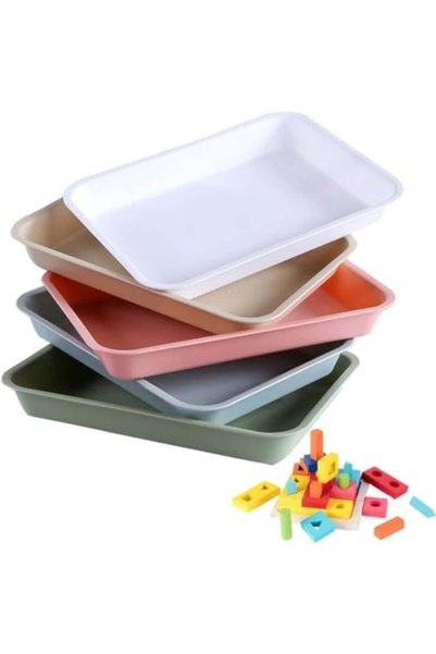 Generic Multicolor Plastic Art Trays - 5 Pack Activity & Crafts Organizer, Ea...