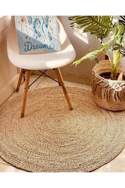Generic Hometaste Jute Carpet Jute Mat Jute Area Rug Carpet Handwoven Jute Ar...