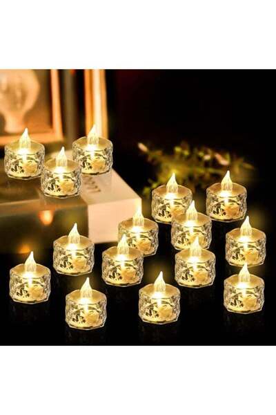 Generic 24 Pcs LED Tea Lights, LED Candles, Crystal Flameless Candle Light, F...