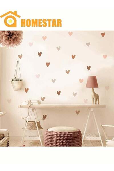 Generic Boho Heart Wall Stickers, for Girls Bedroom, Removable Wall Decals, N...