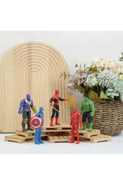 Generic MARVEL 5pcs Slimline Spider-Man Avengers Captain America Hulk Thanos ...