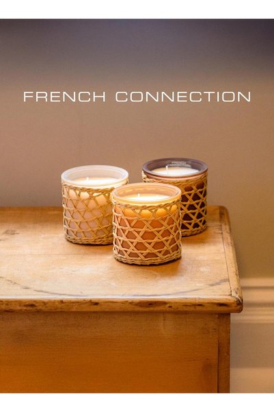 Generic Woven Detail Caramel Cedarwood & Citrus Candle 425G