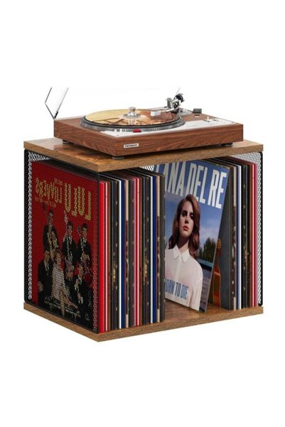 Generic Forthcan Cube Record Holder, Turntable-Compatible Desktop, DIY Stacka...