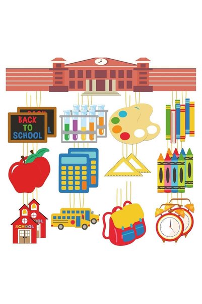 Generic 24 Pcs Back to School Wooden Ornament Teacher Appreciation Wooden Orn...