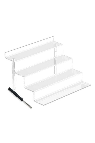 Generic Acrylic Risers Display Stands 4 Tier Clear Perfume Organizer for Dres...
