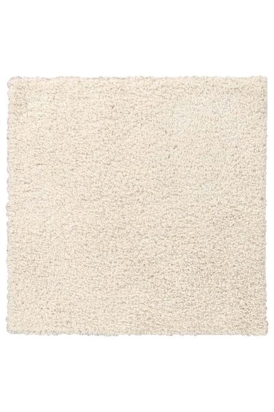 Generic High-Pile Shaggy Rug, Polypropylene, Off-White, 80x80 cm