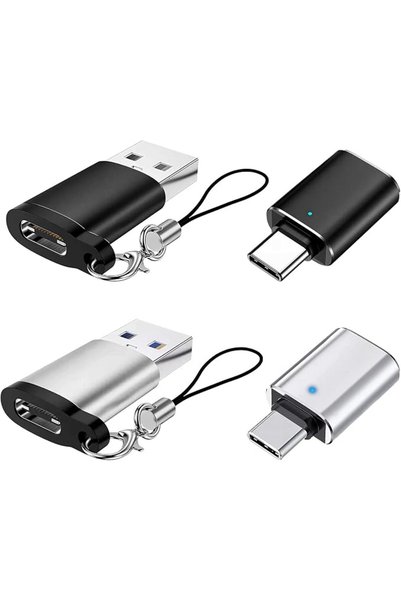 Senbos مجموعة من 4 محولات USB C إلى USB 3.0، تتضمن محولين من النوع C ذكر إلى ...