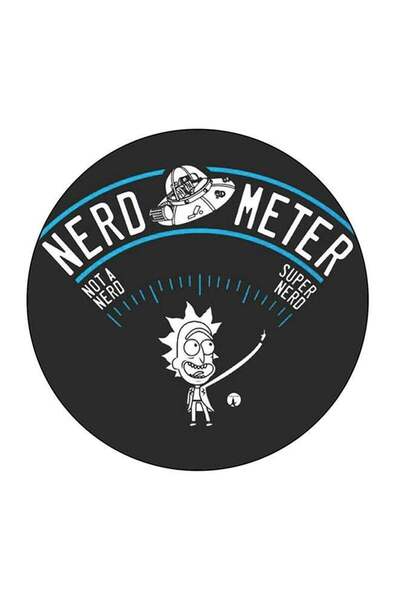 Generic Cartoon Printed Fridge Magnet Black/White/Blue 5.5 x 5.5cm