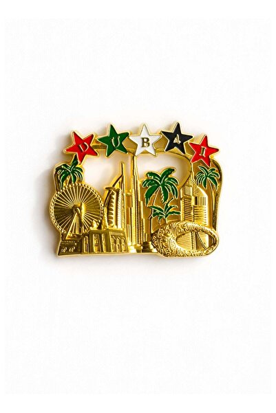 Generic Elegant Dubai Fridge magnet showcasing Burj Khalifa and Burj Al Arab ...
