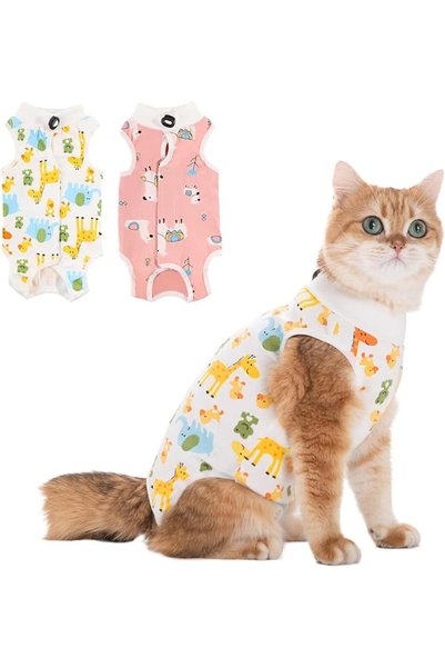 TERRIFI Cat Surgery Recovery Suit Clothes for Female and Male, Breathable One...