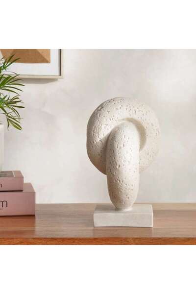Generic Orino Polyresin Decor Knot 17x15x24.5cm - Beige - 112HEL9900620