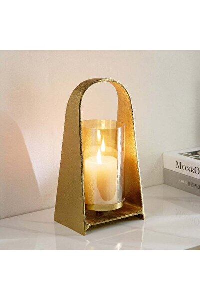 Generic Accord Aluminium Hurricane Candleholder with Lustre Glass - 16x11x31 cm