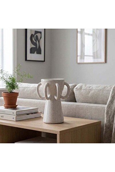 Generic Cerelia Loop Candle Holder 14x14x15.2cm White Decorative Candle Stand