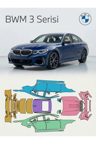 Pro Cut BMW 3 Serisi Uyumlu Tam Kaporta PPF Şeffaf Koruma Filmi Seti - %100 TPU Kendi Kendini Yenileyen Boya Koruma Kaplama (190 Mikron)
