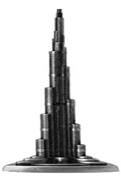 Generic Alloy Burj Khalifa Tower, 7.1In Plating Dubai Tower Model, For Bedroo...