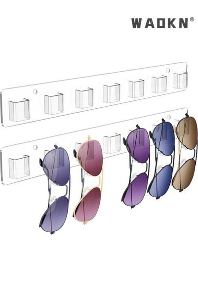 Generic Sunglasses Organizer 2 Pack, Wall Glasses Holder, Acrylic Sunglasses ...