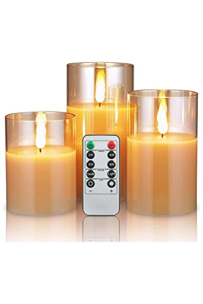 Generic Led Flameless Candles, Battery Operated Real Pillar Wax Flickering Mo...