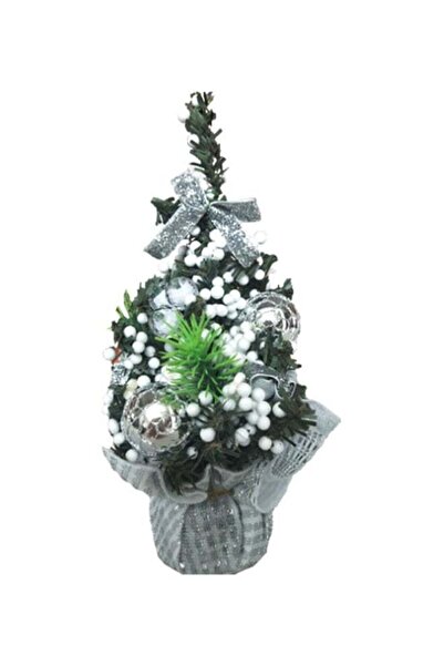 Generic Decorative Christmas Tree Silver/Green/White 20cm