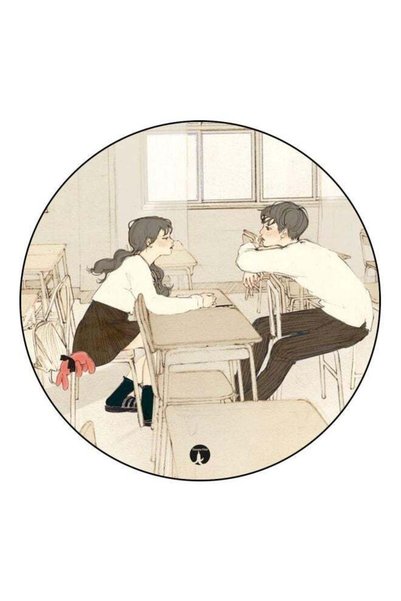 Generic Cartoon Couple Printed Fridge Magnet Beige/Brown/Pink 5.5cm