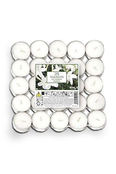 Generic 25-Piece Tealight Scented Candle - Jasmine White 35x15mm