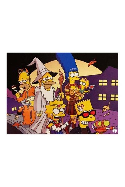 Generic Cartoon Themed Metallic Plate Black/Purple/Yellow 20x15cm