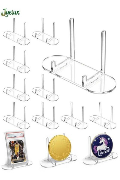 Generic Acrylic Trading Card Display Stand, 10 Pack Clear Card Stands Mini Di...