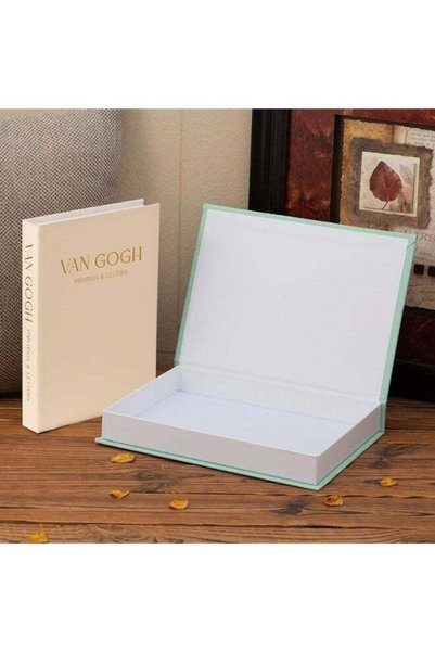 Generic 2 Pcs Decorative Books with Hidden Storage Box, Premium Linen Fake Bo...