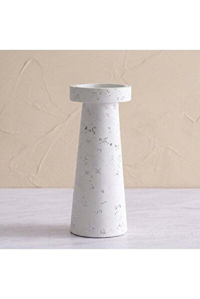 Generic Mirabella Tall White Candle Holder 12.7x12.7x30.5cm Modern Décor