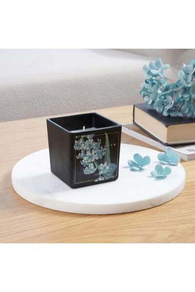 Generic Botany Snow and flower Black scented Jar Candle 220gm- 28 Hrs - 111SG...