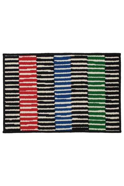 Generic Indoor Door Mat with Asymmetric Stripe, Multicolour, 40x60 cm