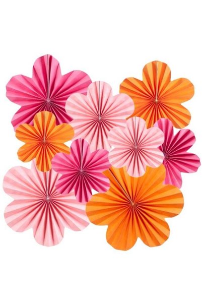 Generic Paper Fan Decoration, Paper Flowers Pompoms, Flowers Hanging Fan Garl...