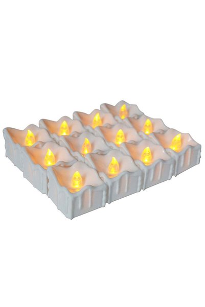 Generic 12 Pcs Flameless LED Tealight Candles - Battery Operated Electric Vot...