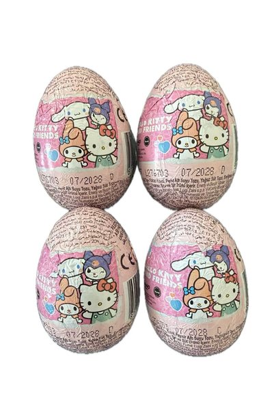 Zaini Hello Kitty and Friends Sütlü Çikolatalı Sürpriz Yumurta 20 gr – 4 Adet