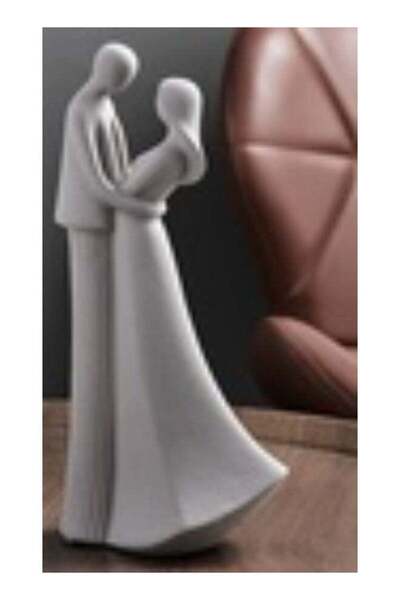 Generic SIHIYA LIFE Ceramic Couple Hug Art Decorative Sculpture - Grey| Nordi...