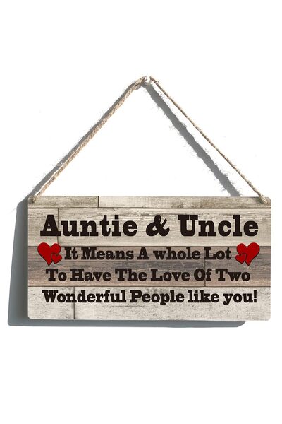 Generic Family Sign Gift Farmhouse Auntie & Uncle it Means a Whole Lot To Hav...