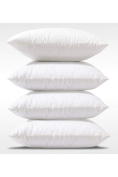 Kuber Industries Microfibre 4 Pieces Cushion Filler Set 16"x16" (White)