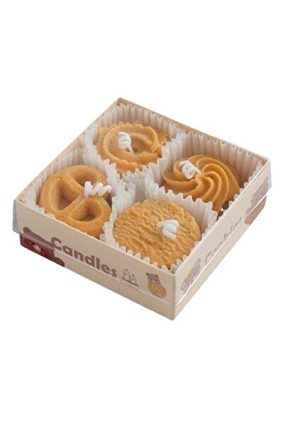 Generic Cookie Shaped Scented Candles Set - Coffee Milk Fragrance, Natural So...