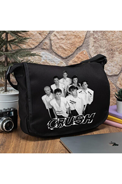 GROVKA Oversize Unisex Crush Postacı Çantası Grup Boyband Yeni Erkek Grup Şar...